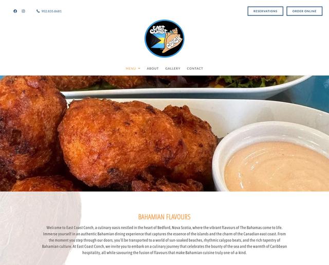 East Coast Conch website thumbnail