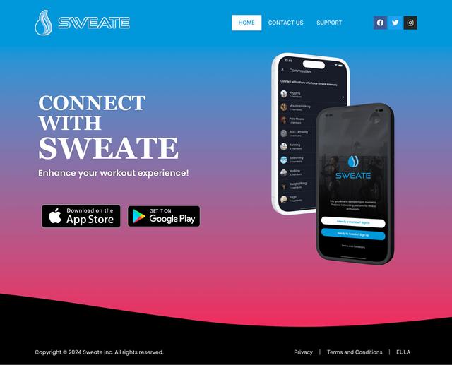 Sweate Fitness website thumbnail